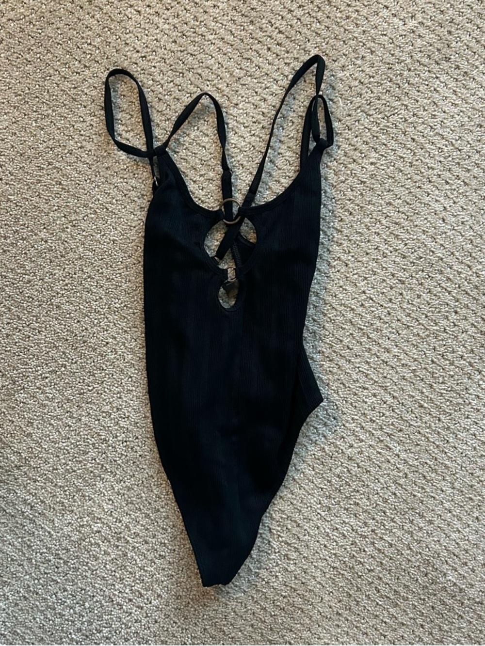 Urban Outfitters Out From Under Ophelia Keyhole Bodysuit Black Size: XS